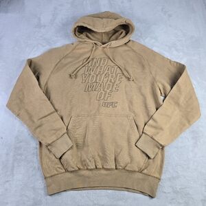 UFC " Find What Your Made Of" Pullover Hoodie Tan Sz Lg